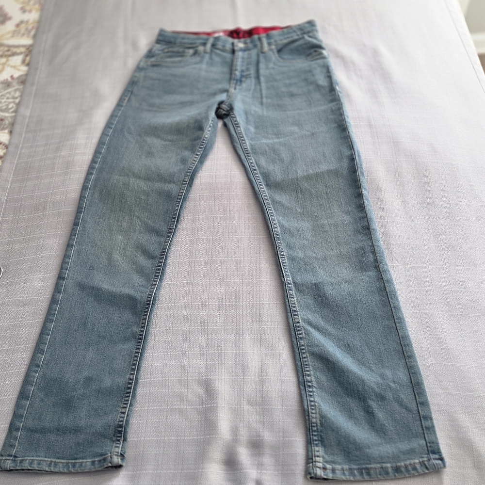 Levi’s 511 Youth Slim Flex Stretch Jeans Size 16 Reg W28 L30 Light Wash NWT